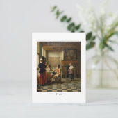 Pieter de Hooch #118 - Fine Art Postcard Postkarte (Stehend Vorderseite)