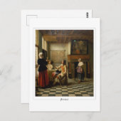 Pieter de Hooch #118 - Fine Art Postcard Postkarte (Vorne/Hinten)
