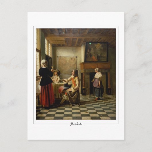 Pieter de Hooch #118 - Fine Art Postcard Postkarte (Vorderseite)