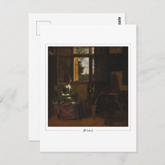 Pieter de Hooch #150 - Fine Art Postcard Postkarte (Vorne/Hinten)