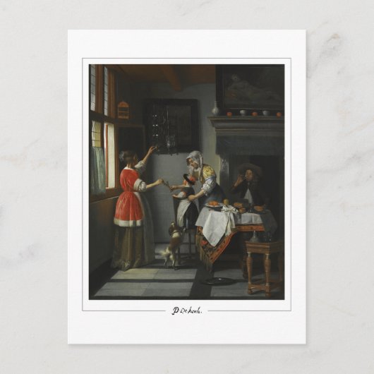Pieter de Hooch #9 - Fine Art Postcard Postkarte (Vorderseite)