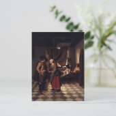 Pieter de Hooch - Bezahlung der Hostess Postkarte (Stehend Vorderseite)