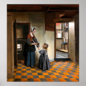 Pieter de Hooch Eine Frau mit Kind in einer Pantry Poster (Vorne)