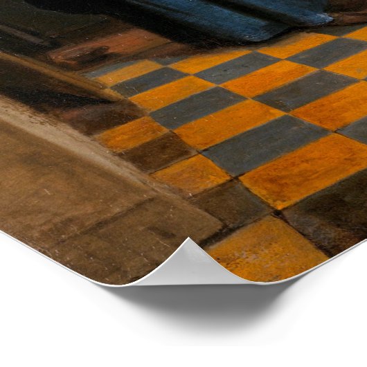 Pieter de Hooch Eine Frau mit Kind in einer Pantry Poster (Ecke)