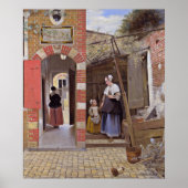 Pieter de Hooch - Hof eines Hauses in Delft Poster (Vorne)