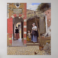 Pieter de Hooch - Hof eines Hauses in Delft