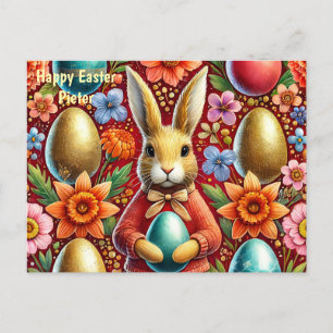 PIETER ~ HAPPY EASTER BUNNY GREETING ~ FEIERTAGSPOSTKARTE