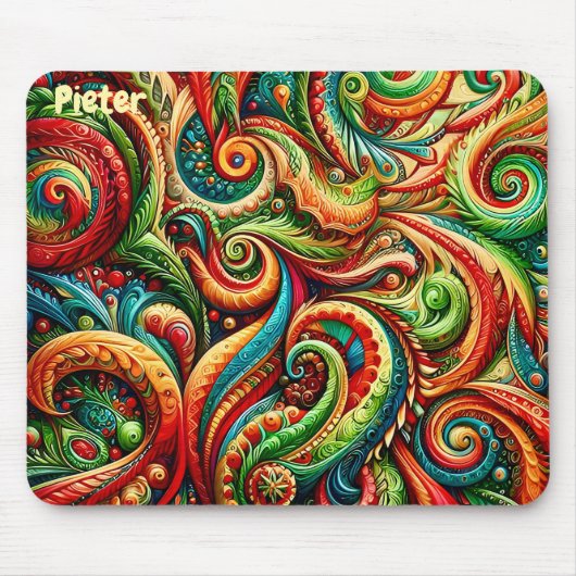 PIETER ~ Wildes Geburtstagsmuster ~ Mousepad (Vorne)