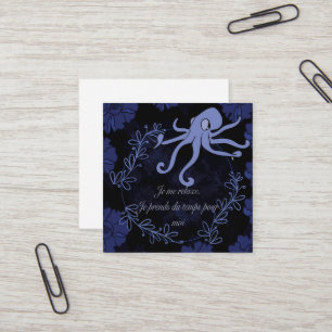 Pieuvre Quadratische Visitenkarte