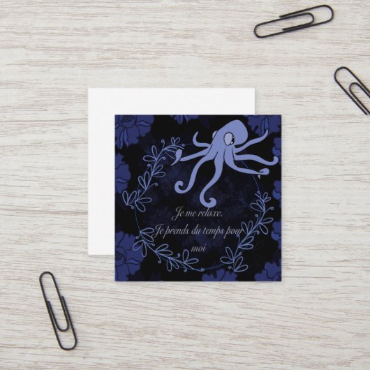 Pieuvre Quadratische Visitenkarte (Vorderseite/Rückseite Beispiel)