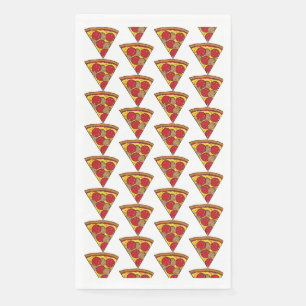 piezas de pizza idiindividuales en patrón serviette
