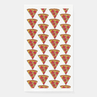 piezas de pizza idiindividuales en patrón serviette