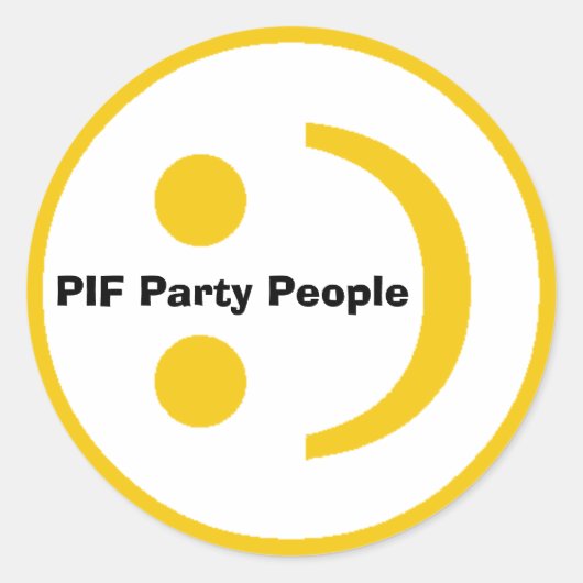 PIF-Aufkleber Runder Aufkleber (Vorderseite)