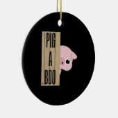 Pig A Boo Fence Keramik Ornament (Rechts)