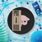 Pig A Boo Fence Pappteller (Party)