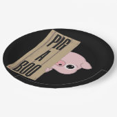 Pig A Boo Fence Pappteller (Schrägansicht)