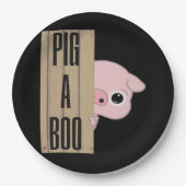 Pig A Boo Fence Pappteller (Vorderseite)