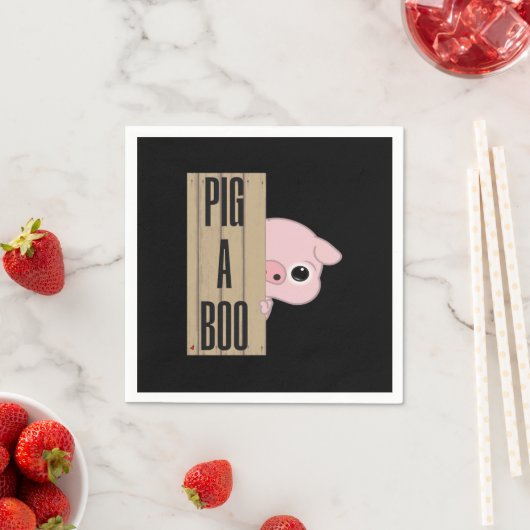Pig A Boo Fence Serviette (Beispiel)