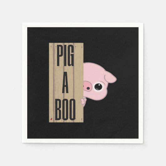 Pig A Boo Fence Serviette (Vorderseite)