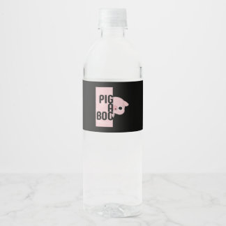 Pig A Boo Wasserflaschenetikett