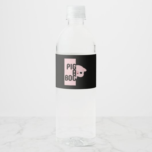 Pig A Boo Wasserflaschenetikett (Vorderseite)