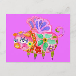 Pig Alebrije Postcard Postkarte