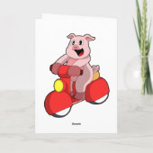 Pig als Biker mit Scooter Karte (Rückseite)