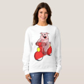 Pig als Biker mit Scooter Sweatshirt (Vorne ganz)