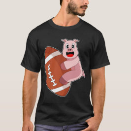 Pig American Football T-Shirt