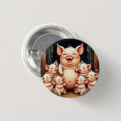  Pig Art – Mother & Piglets Button (Vorne & Hinten)