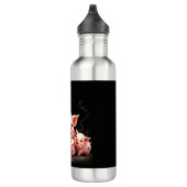 Pig Artwork – Mother Pig & Piglets Edelstahlflasche (Rechts)