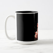 Pig Artwork – Mother Pig & Piglets Zweifarbige Tasse (Links)