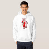 Pig at Football Sports Hoodie (Vorne ganz)