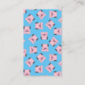 Pig Baby Dusche Farm Blue Boy Begleitkarte (Rückseite)