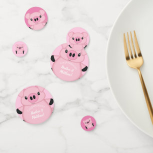 Pig Baby Dusche Farm Pink Girl Konfetti