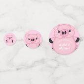 Pig Baby Dusche Farm Pink Girl Konfetti (Rückseiten)