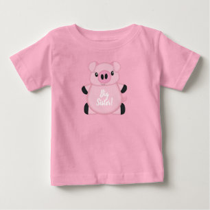 Pig Baby Dusche Farm Pink Girl T-shirt