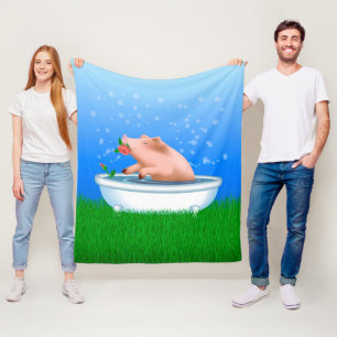 Pig Bath Fleecedecke