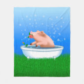Pig Bath Fleecedecke (Vorderseite)