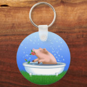 Pig Bath Schlüsselanhänger (Vorderseite)
