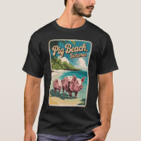 Pig Beach Bahamas Art Vintag