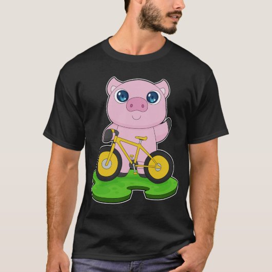 Pig Bicycle T-Shirt (Vorderseite)