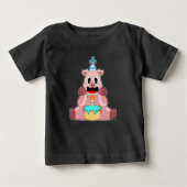 Pig Birthday Candle Cake Baby T-shirt (Vorderseite)