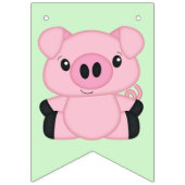 Pig Birthday Party Wimpelkette (Erste Fahne)