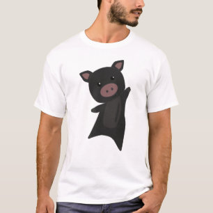 Pig Black Piggy Niedlicher Tiere Kinder T-Shirt