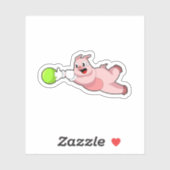 Pig Bowling Bowling Aufkleber (Blatt)