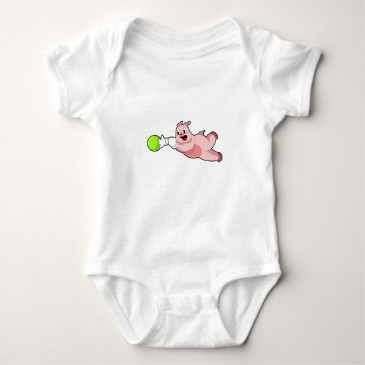 Pig Bowling Bowling Baby Strampler (Vorderseite)