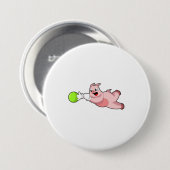 Pig Bowling Bowling Button (Vorne & Hinten)
