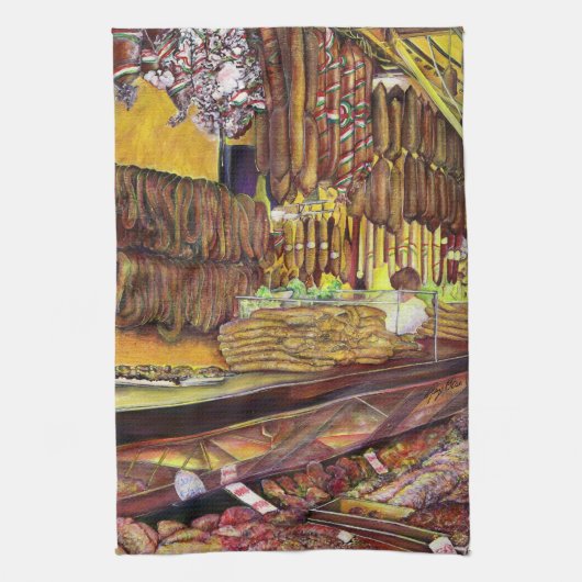 Pig, Budapest Geschirrtuch (Vertikal)