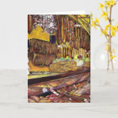 Pig, Budapest Grußkarte Karte (Gelbe Blume)